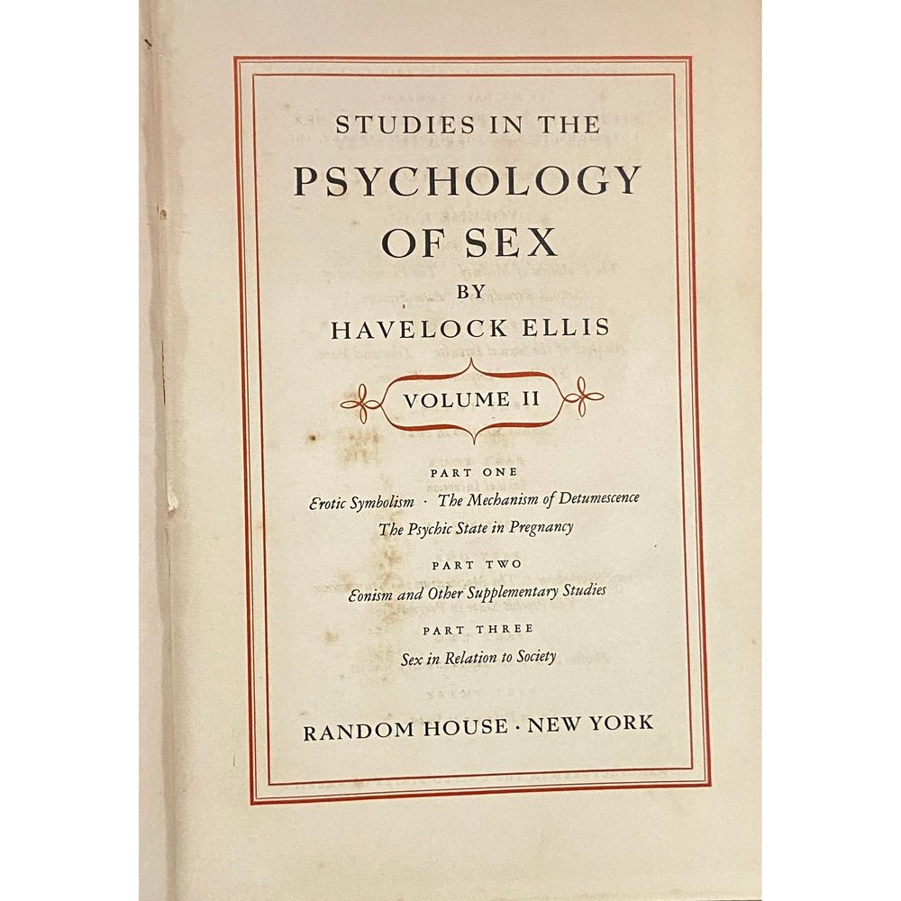 Studies in the Psychology of Sex by Havelock Ellis (1936) – Inspire  Bookspace