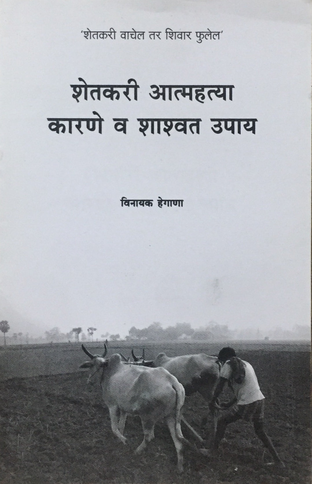 Shetkari Atmahatya Karane Va Shashwat Upay by Vinayak Hegana ...