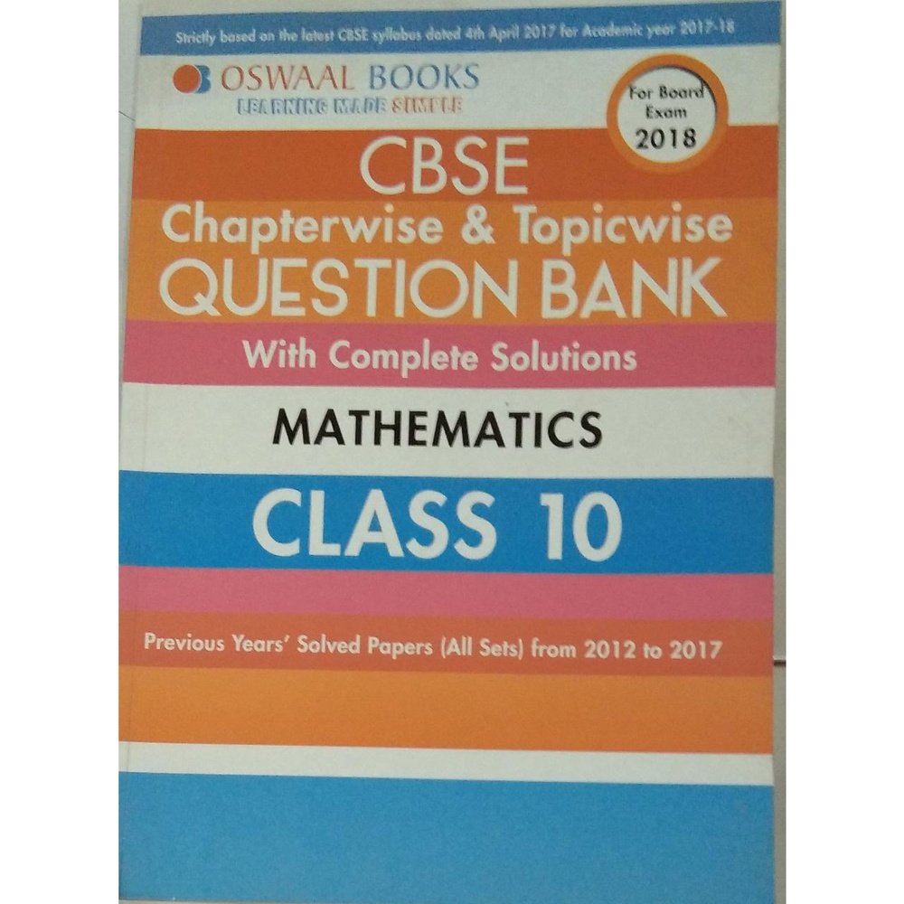 Cbse Chapterwise & Topicwise Question Bank Mathematics Class 10 