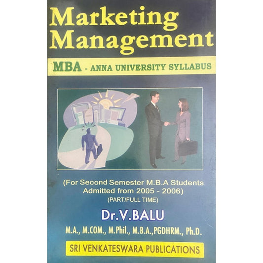 Marketing Management by Dr V Balu