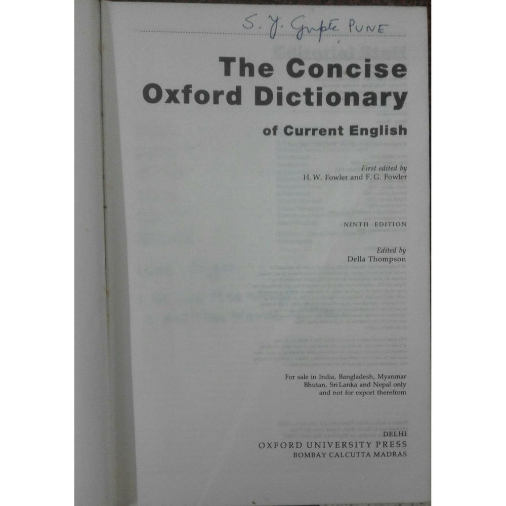 Oxford Concise English Dictionary  Half Price Books India Books inspire-bookspace.myshopify.com Half Price Books India