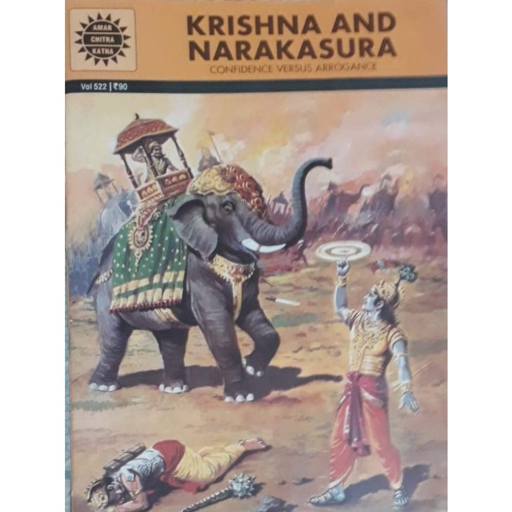 Amar Chitra Katha - Krishna and Narkasura Confidence versus Arrogance  Half Price Books India Books inspire-bookspace.myshopify.com Half Price Books India