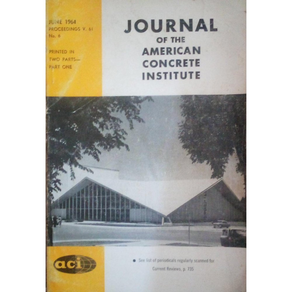 Journal Of The American Concrete Institute June 1964 (V 61 No 6)  Half Price Books India Books inspire-bookspace.myshopify.com Half Price Books India